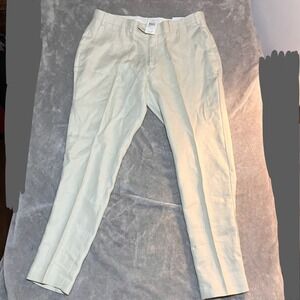 NEW Lauren Ralph Lauren Men's Slim Fit Cream 100% Linen Dress Pants 35x30 NWT